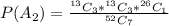 P(A_2) =  \frac{^{13}C_3  *  ^{13}C_3 *  ^{26}C_1}{^{52}C_7}