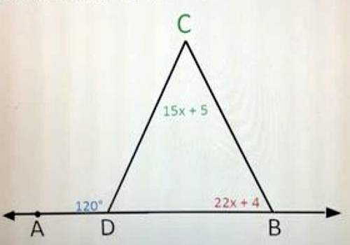 How do I find x and the measure for angle B and the measure of angle C