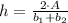 h = \frac{2\cdot A}{b_{1}+b_{2}}