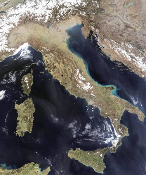 3. Locate the Italian peninsula. It looks like a boot that juts into the Mediterranean Sea. How many