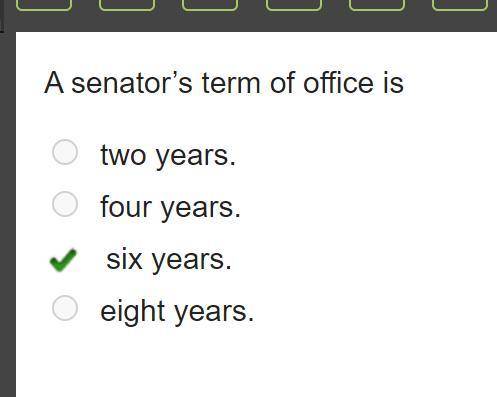 ￼what is the term of office for a member of the senate
