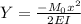 Y = \frac{-M_{0}x^2 }{2EI}