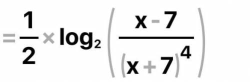 Log4 (x^2-49) -5log4 (x+7)=