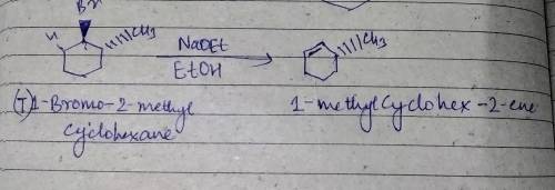 Which product (or products) would be formed in appreciable amount(s) when trans-1-bromo-2-methylcycl