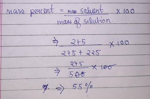 Solve the following problems. Show your solution.

What is the mass percent of rubbing alcohol in a