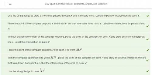 Construction of segments angles and bisectors

What are the steps for using a compass and straighted