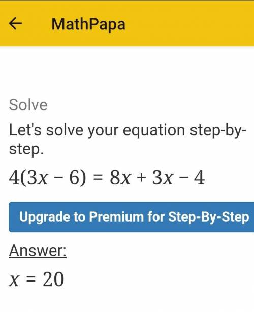 Classify the equation 4(3x - 6) = 8x + 3x - 4*

one solution
O
no solution
O infinite solutions