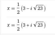 Please solve x^2 − 3x = −8
