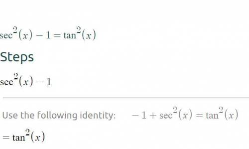 Simplify to a single trig function with no denominator.
\sec^2 x -1
sec 
2
x−1