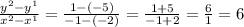 \frac{y^{2}-y^{1}  }{x^{2}-x^{1}  } =\frac{1-(-5)}{-1-(-2)}=\frac{1+5}{-1+2}=\frac{6}{1}=6
