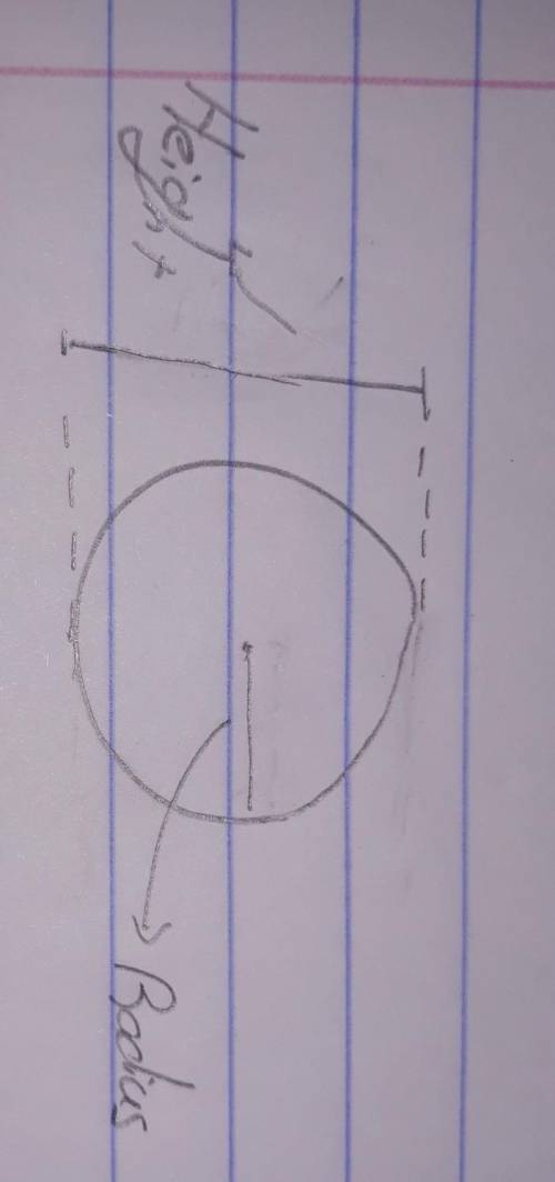 How to find the radius of a circle with only the height.