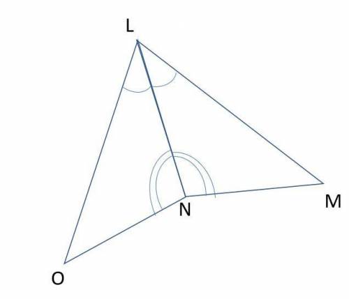 Given: Angle L N O ≅ Angle L N M Angle O L N ≅ Angle M L N Prove: Angle L N O ≅ Angle L N M Triangle