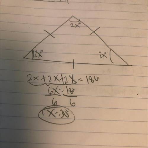 What is the value of x?
(2x)
0 22.5
0 30
O 45