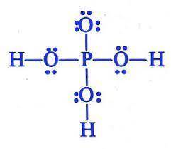 Which is the Lewis structure for H3PO4? An upper P is single bonded above to an O, and to the left,
