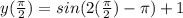 y(\frac{\pi}{2})=sin(2(\frac{\pi}{2})-\pi)+1