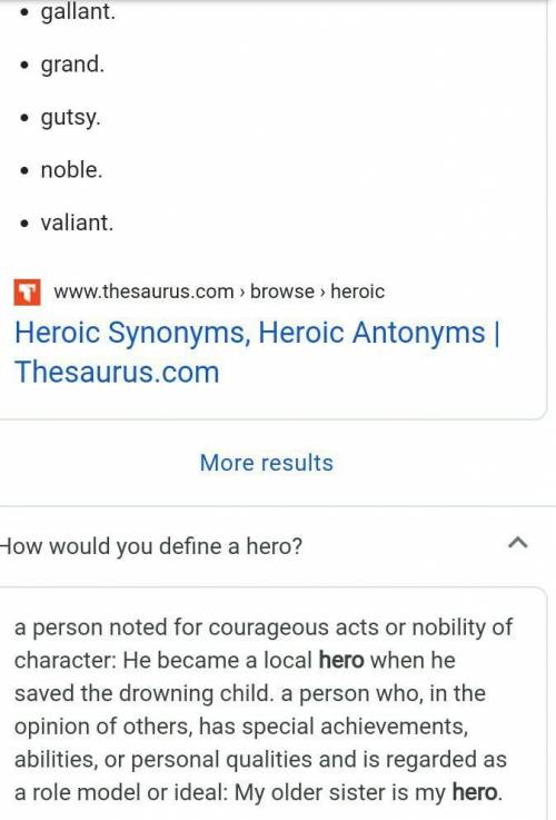 Describe a hero in 100 words or more