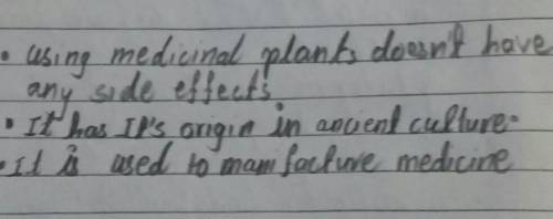 Write the importance of medicinal plants in human life.