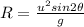 R = \frac{u^{2} sin2\theta }{g}