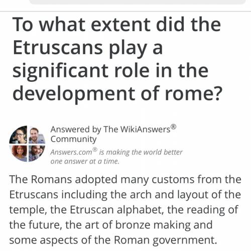 To what extent did the etruscans play a significant role in the development of rome?