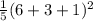 \frac{1}{5}(6+3+1)^2