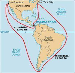 Explain the advantages to the United States of having a canal that connected the Atlantic and Pacifi