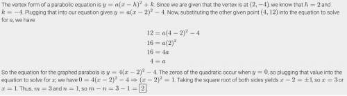 The parabola with equation $y=ax^2+bx+c$ is graphed below:

(attached)
The zeros of the quadratic $a