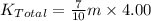 K_{Total} = \frac{7}{10}m\times 4.00