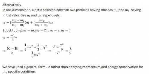 A deuteron of mass M is moving at speed v before colliding with an immobile α-particle of mass 2M. T
