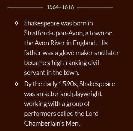 True or false shakespeare was born in scotland (avon specifically). he worked as an actor and playwr