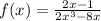 f(x)=\frac{2x-1}{2x^3-8x}
