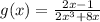 g(x)=\frac{2x-1}{2x^3+8x}