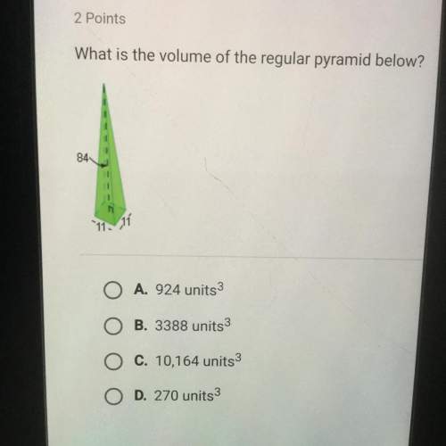 What is the volume of a regular pyramid below?