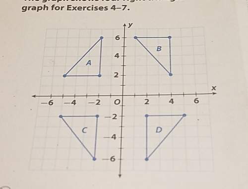 For which two triangles is the line of reflection the y-axis