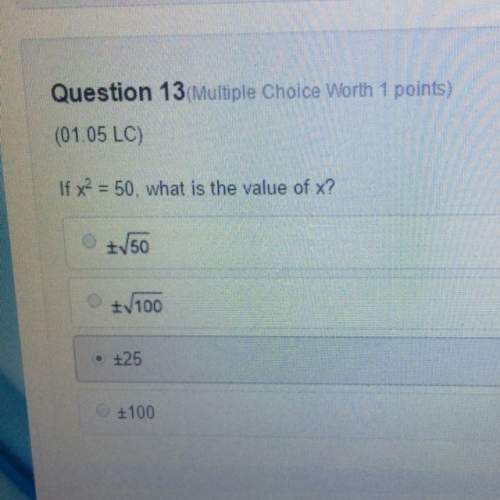 8th grade pre-algebra ? ! i think the answer is c, but i'm just verifying.