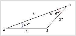 In the triangle below, b = if necessary, round your answer to two decimal places.