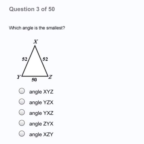 Which angle is the smallest?  a. angle xyz b. angle yzx  c. ang