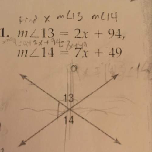 Ican't find x or the measure of angle 13/14? i've tried everything
