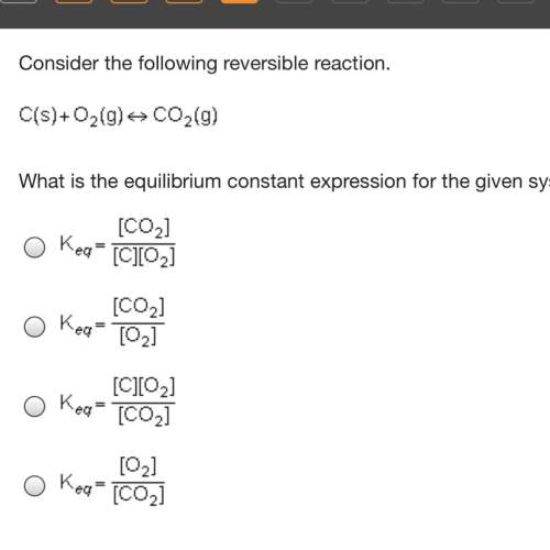 Consider the following reversible reaction. what is the equilibrium constant