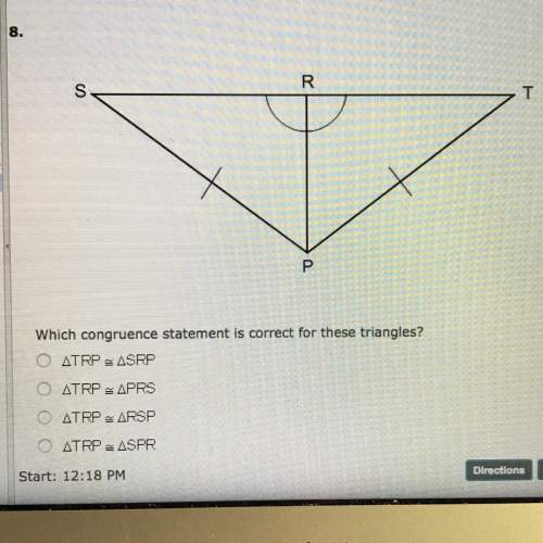Which congruence statement is correct for these triangles