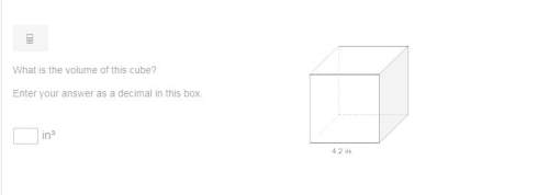 Screenshot included! what is the volume of this cube?  enter your answer as a decimal i