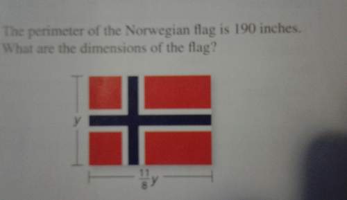 The perimeter of the norwegian flag is 190 inches. what are the dimensions of the flag?
