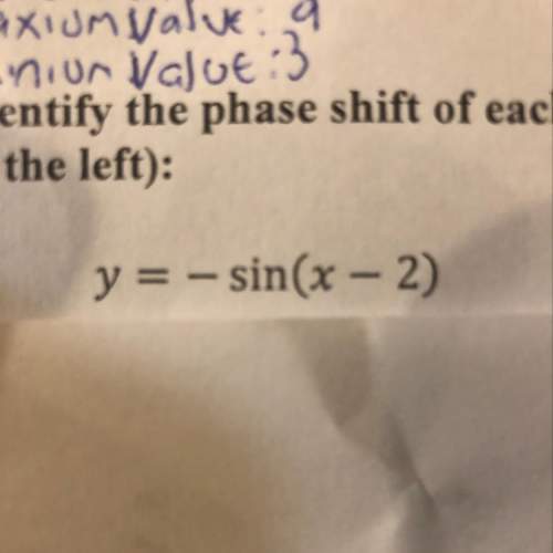 Identify the phase shift of each function. describe each phase shift ( use a phrase like 3 units to