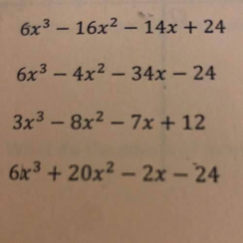 1. which expression is equivalent to 2(3x + 4)(x - 1)(x - 3)?