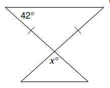What is the value of x in the figure?  90 96 106