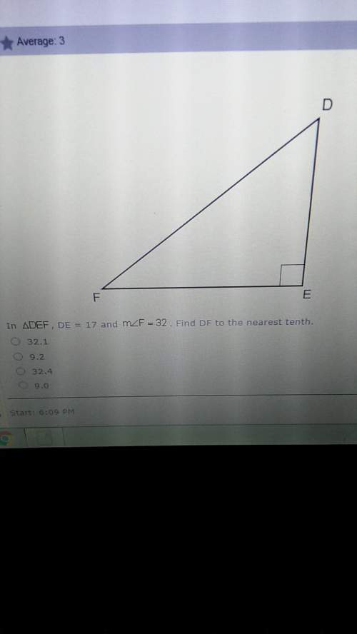 In def de=17 m angle =32 find df nearest tenth