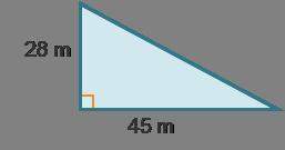 Consider the right triangle. what is the length of the hypotenuse? !
