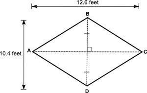 Afarm is to be built in the shape of quadrilateral abcd, as shown below. all four sides are equal.