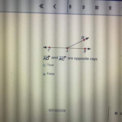 Ad and ac are opposite rays. true false