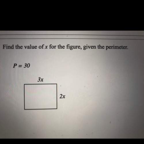 Find the value of x for the figure given the perimeter