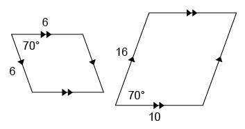 Do the two parallelograms in the figure appear to be similar? why or why not?  a. the